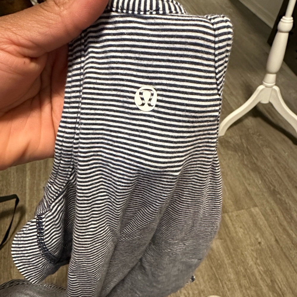 lululemon athletica Womens Striped Tank Top in Navy and White